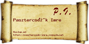 Pasztercsák Imre névjegykártya